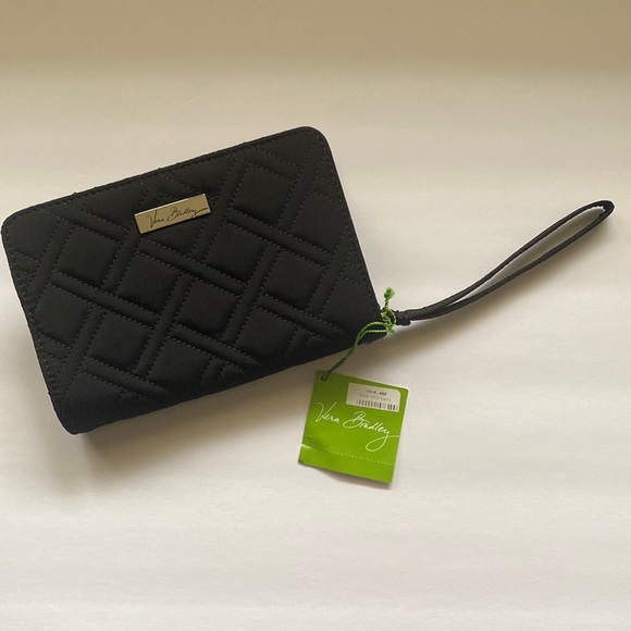 Vera Bradley Handbags - NWT Vera Bradley zip-around black quilted wristlet wallet